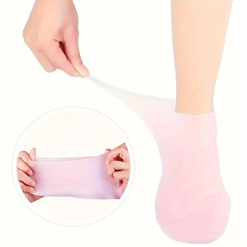 Pair of Silicone Moisturizing Foot Socks (2 Pack) for Dry and Cracked Skin Care