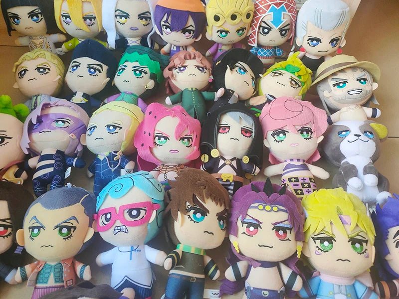 JoJo's Bizarre Adventure Anime Dolls - Stuffed Dolls of Characters from "Golden Wind" such as Buccellati, Abbaccchio, Fuji, Yoshikage Kira, Rohan Kishibe, Josuke Higashikata, and Jotaro Kujo