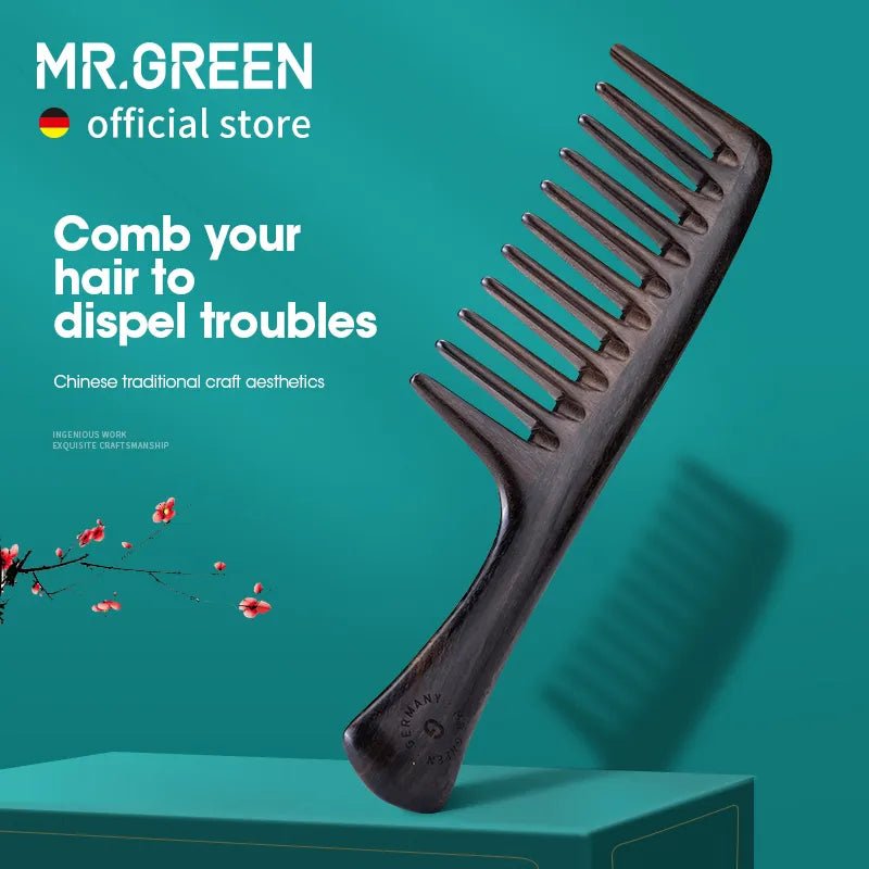 Mr. Green Wooden Hair Comb