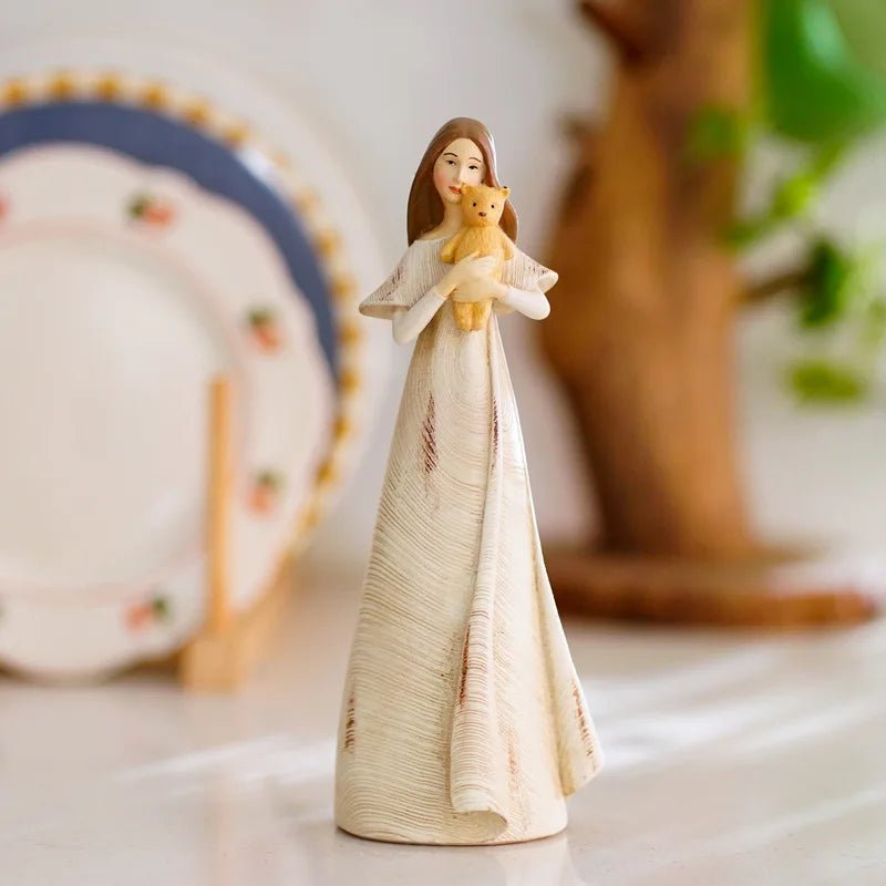 Modern Creative Angel Statue - Resin Figurine for Home and Office Decoration