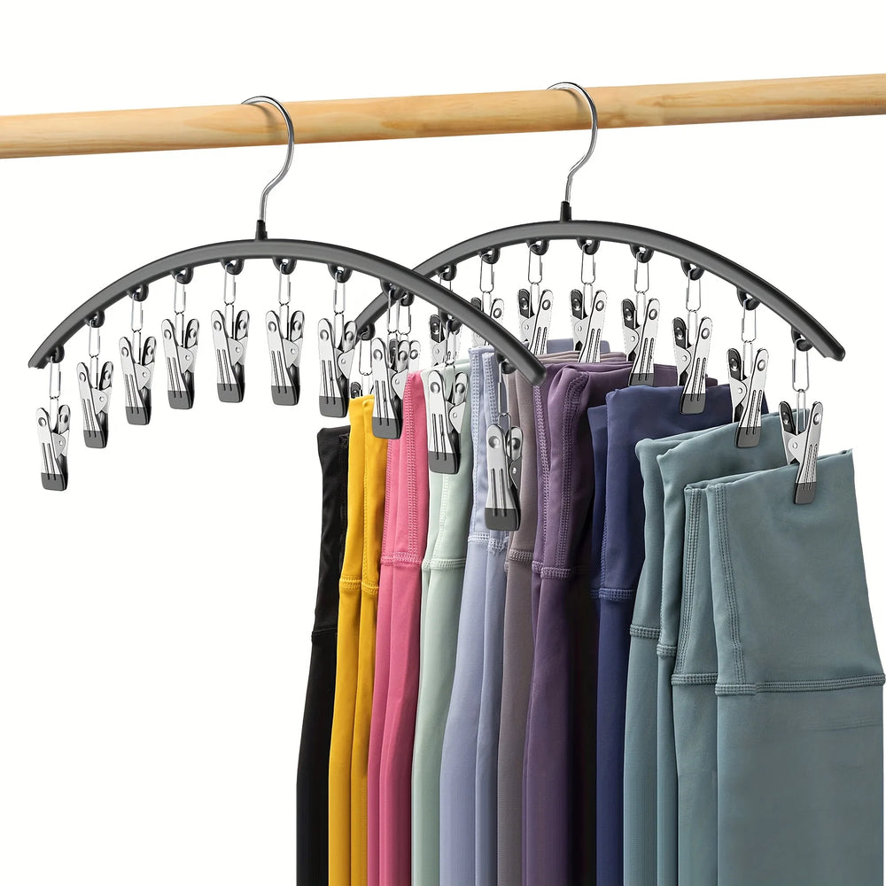 Curved metal hanger with practical design 