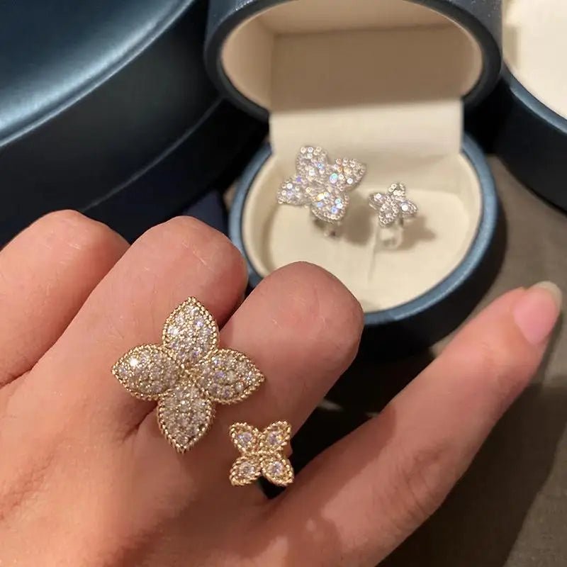 Elegant Flower Ring for Women - Wedding &amp; Party Jewelry
