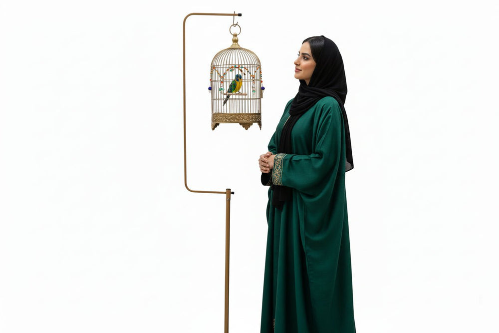 حامل قفص طيور معدني بخطاف تعليق34  سم × 34 سم × 162 سم