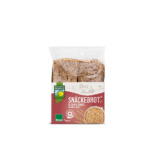 خبز رقيق مقرمش بالسمسم والقمح الإسبلت