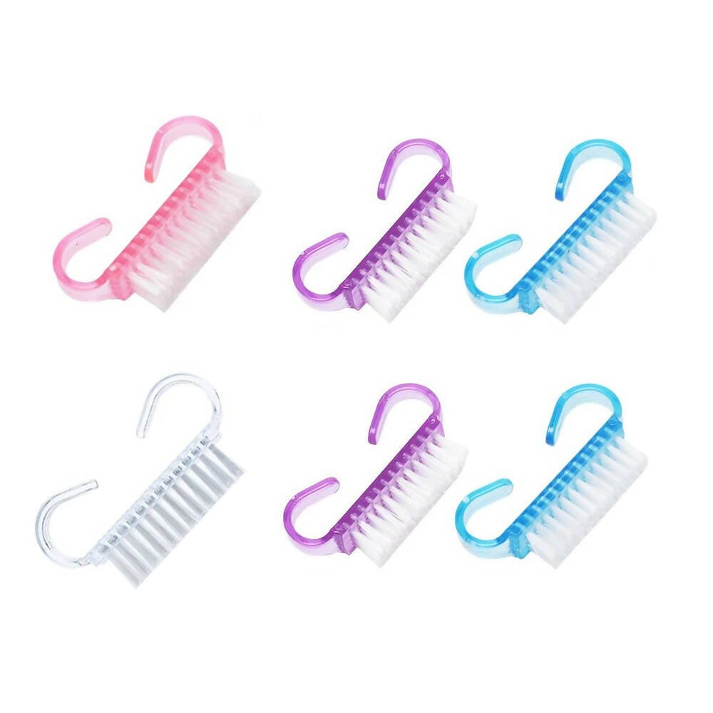 6-piece nail cleaning brush set