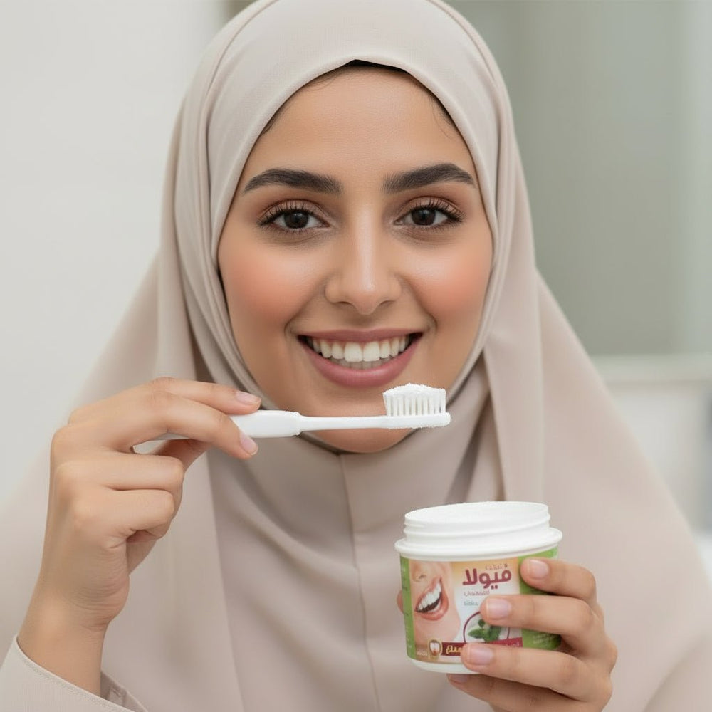 بودرة فيولا لتبيض الاسنان بالنعناع 50 جرام