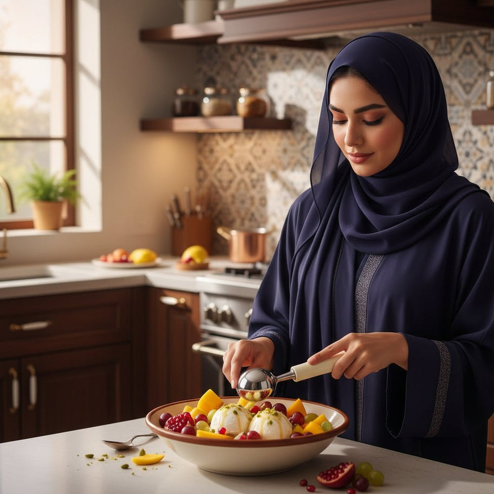 مغرفة آيس كريم متعددة الاستخدامات من الستانلس ستيل 21 سم