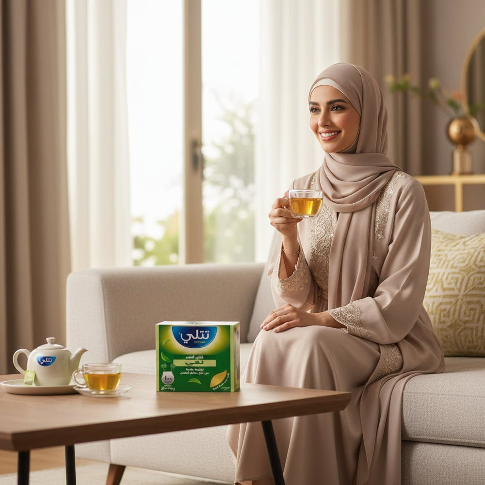 شاي تتلي الأخضر النقي 100 كيس
