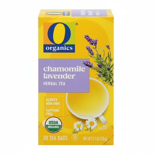 شاي بابونج ولافندر عضوي مزيج مهدّئ بنكهة عطرية طبيعية من O Organics