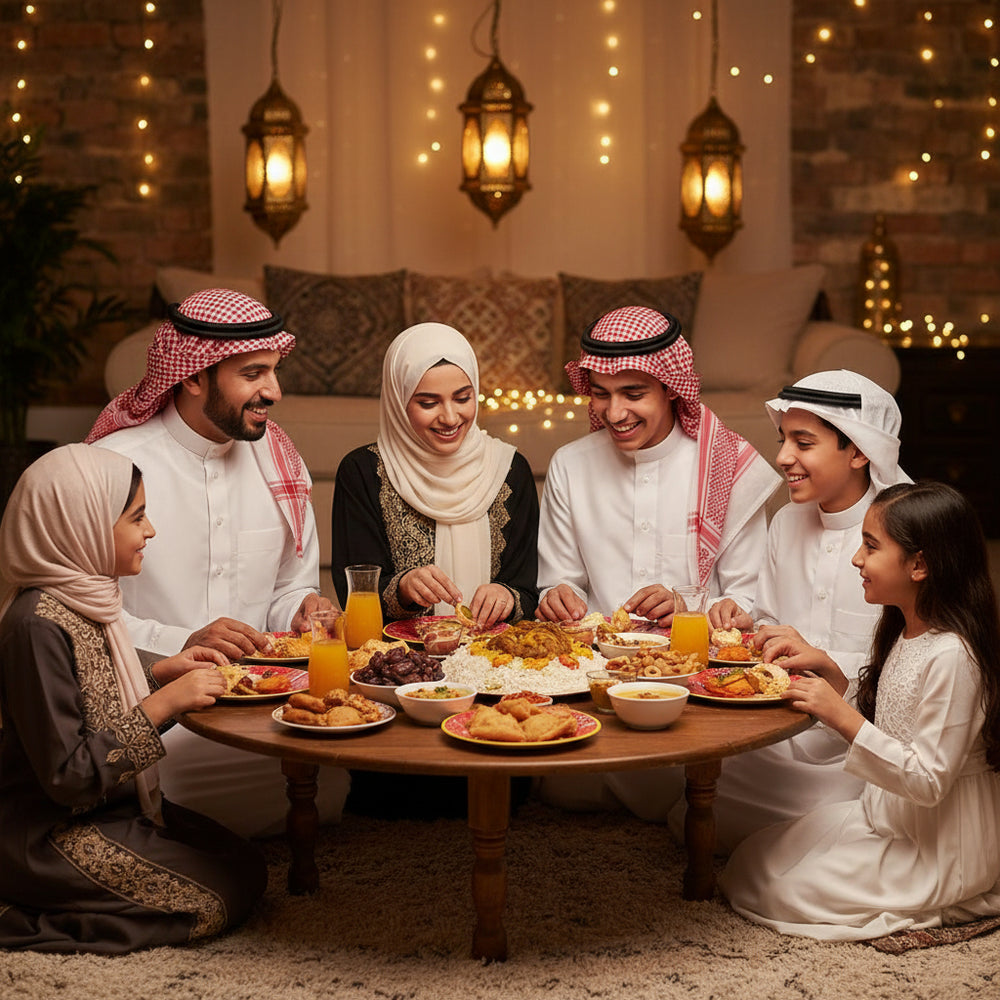 صحون ورقية للاستخدام مرة واحدة بتصميم رمضاني 6 قطع 9 سم