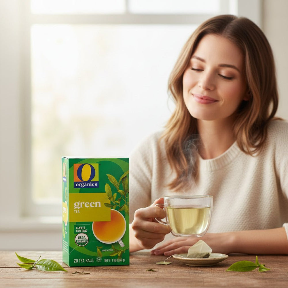 شاي أخضر عضوي نكهة طبيعية ونقاء مضمون من O Organics