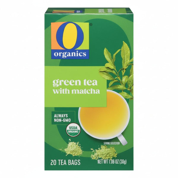 شاي أخضر عضوي مع ماتشا مزيج طاقة طبيعي ونكهة مركّزة من  O Organics