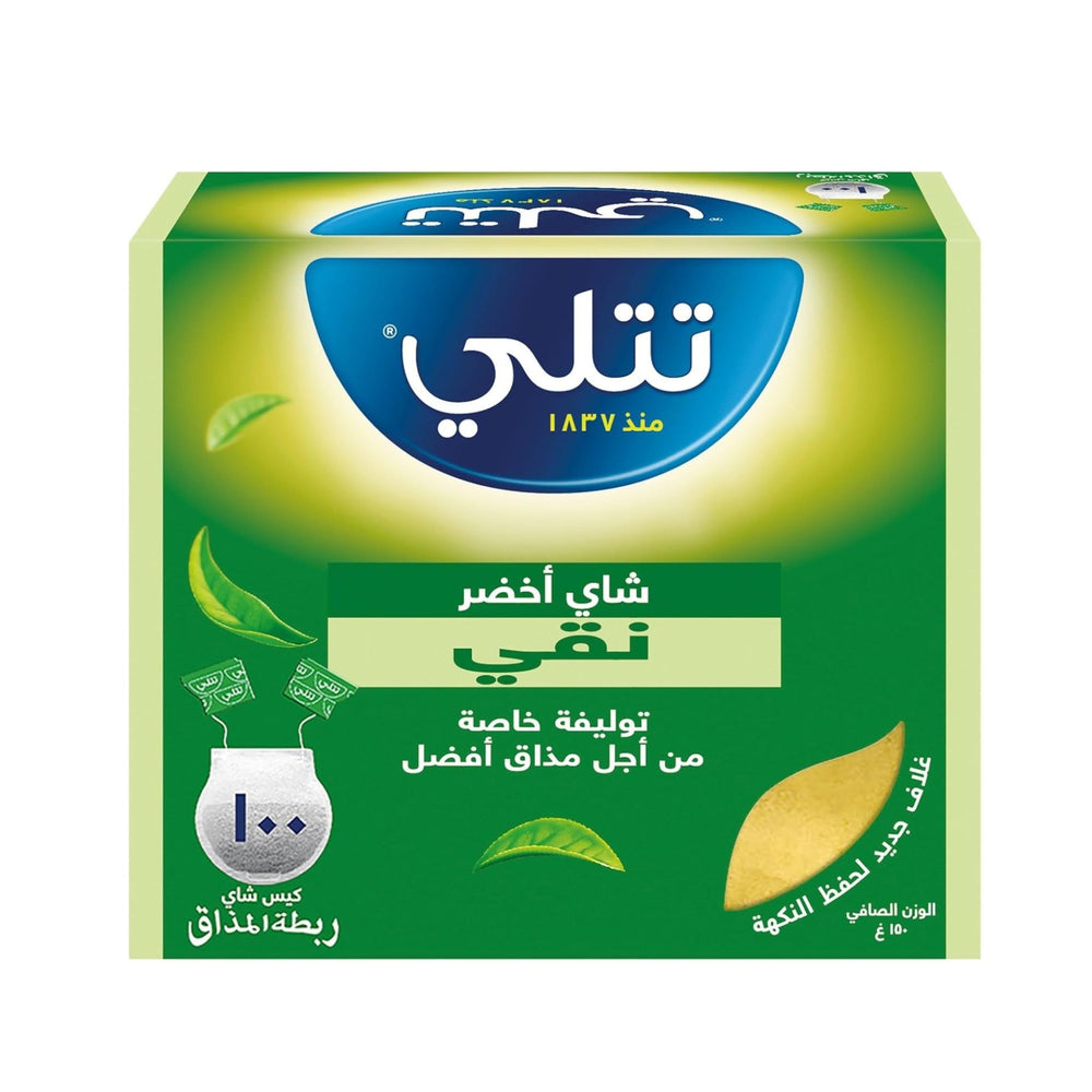 شاي تتلي الأخضر النقي 100 كيس