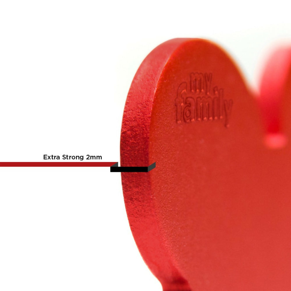 قلادة كبيرة على شكل قلب أحمر من الألمنيوم من ماي فاميلي