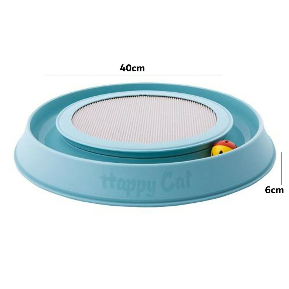 Round scratching board with ball for cats