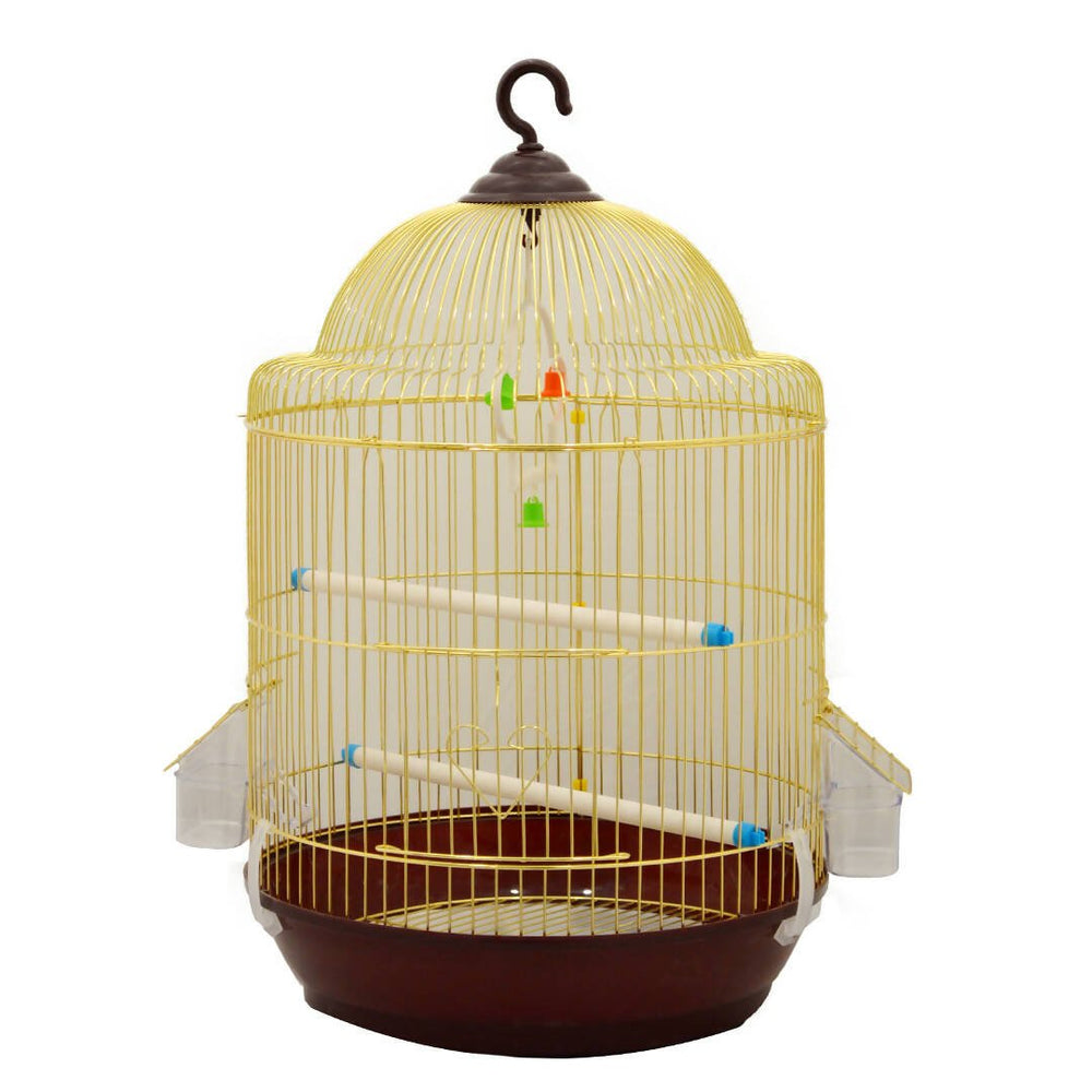 Round metal bird cage for birds 