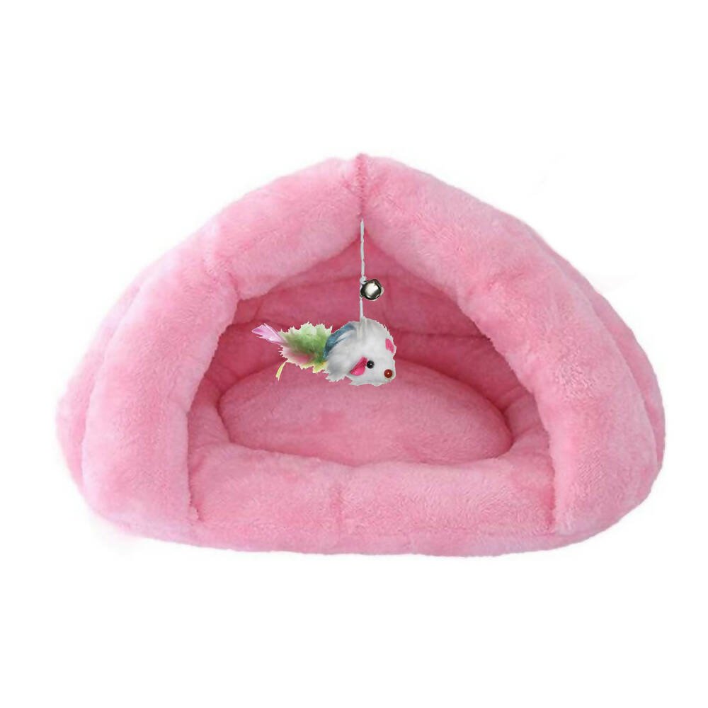 Foldable Soft Fur Cat House Tent 