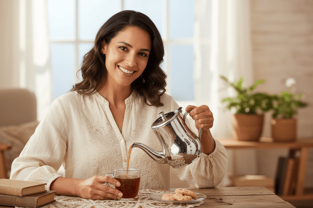 إبريق شاي ستانلس ستيل انيق 700مل