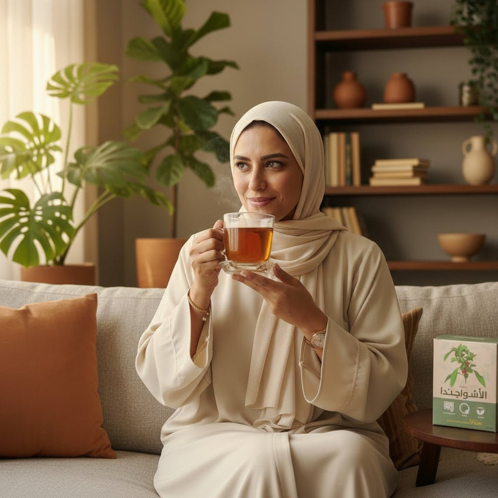 أشواجندا مكمل غذائي طبيعي لدعم الطاقة وتقليل التوتر