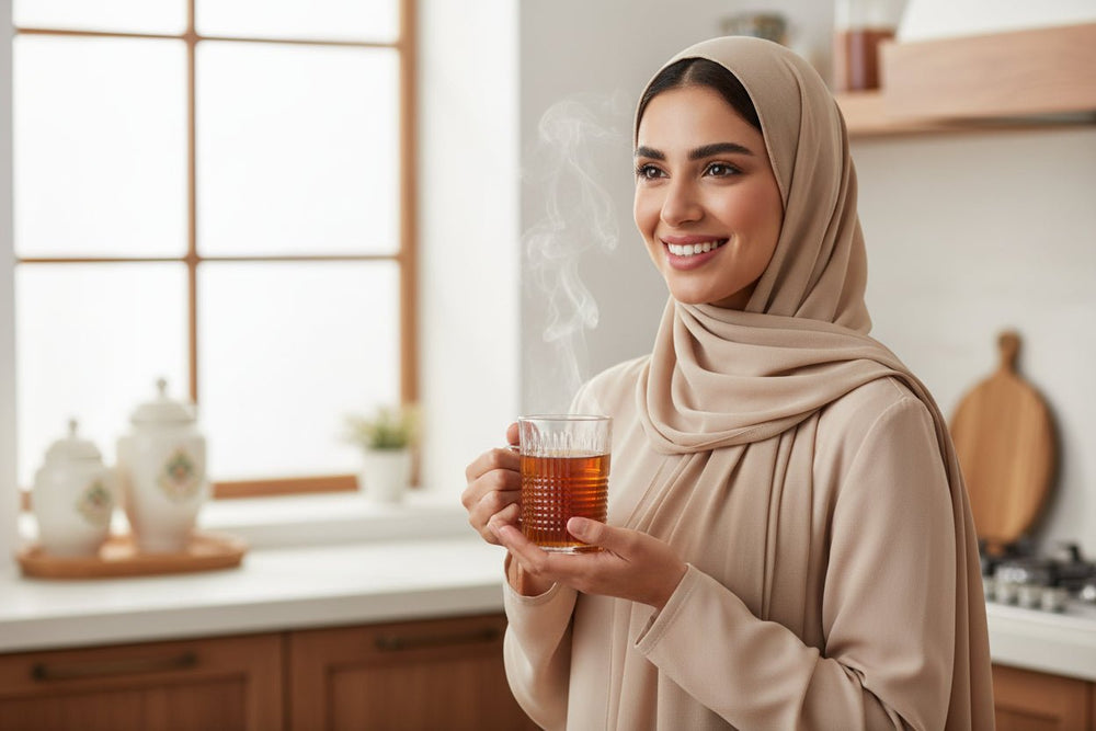 طقم 5 بيالات زجاج شفاف بتصميم زخرفي أنيق