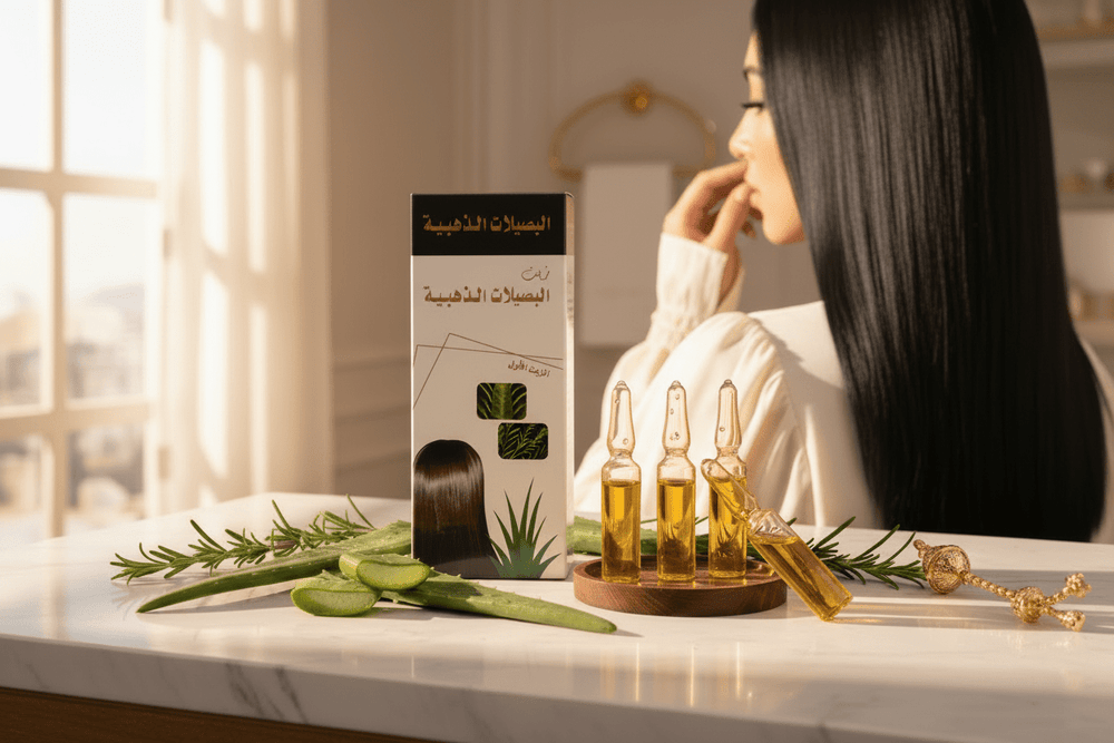 زيت البصيلات الذهبية من الأعشاب الشرقية لتغذية وتقوية الشعر 400 مل