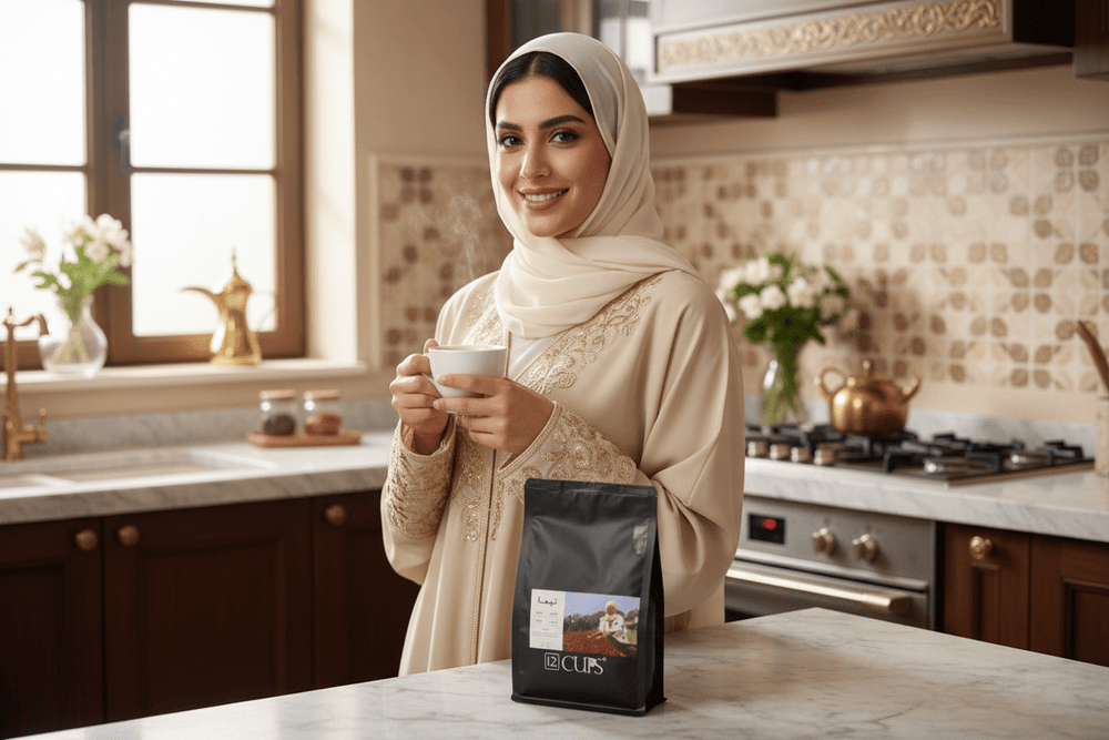 12 Cups قهوة مختصة إثيوبية نكهات فاكهية وزهرية تحميص متوازن