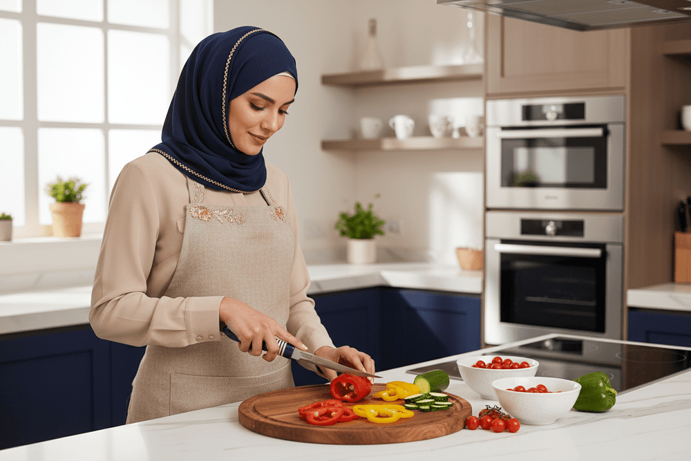 ترامونتينا سكين مطبخ للاستخدام اليومي 5 بوصة أزرق