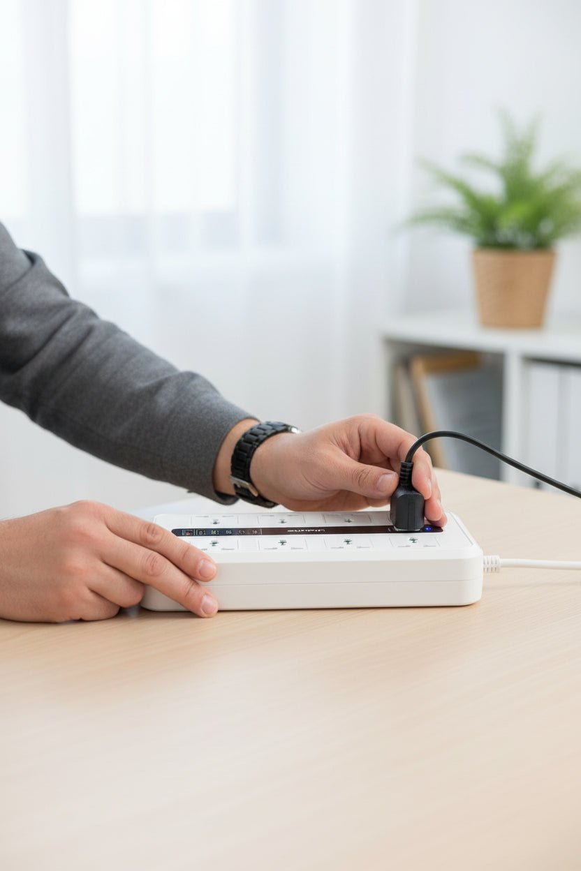 مشترك كهربائي ذكي صن بين T95 قدرة 3000 واط6 مقابس + 3 USB + Type-C
