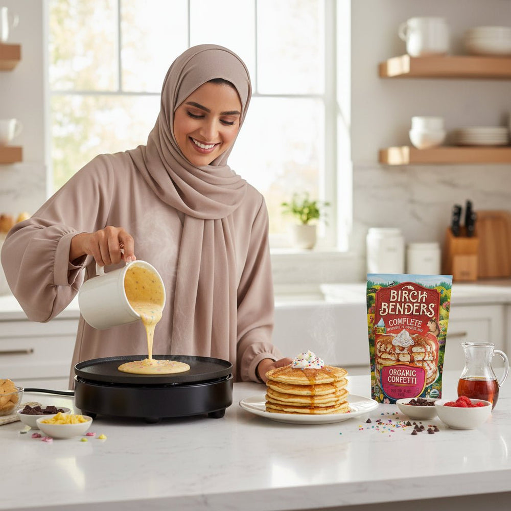 خليط بان كيك ووافل عضوي كونفيتي من بيرش بيندرز 397 جم