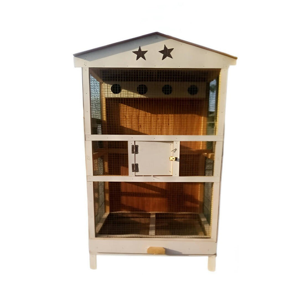 Large wooden bird and parrot cage