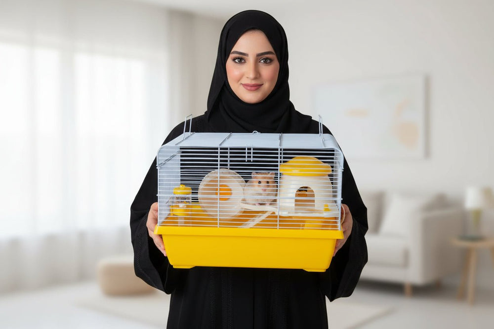 قفص هامستر معدني مع ملحقات للعب 40×29×30 سم