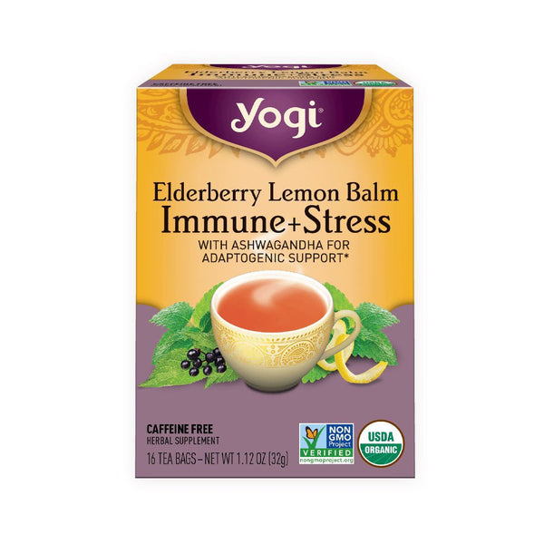 شاي يوجي إلدربيري وميليسّا لدعم المناعة والضغط النفسي – 16 كيس