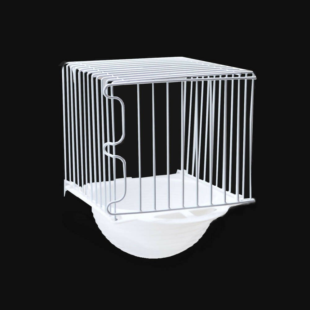 Outdoor iron bird nest with plastic base 