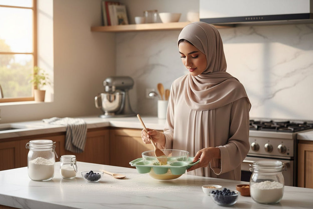 قالب الكيك السيليكوني الكلاسيكي من شيف لاين 6 تجاويف