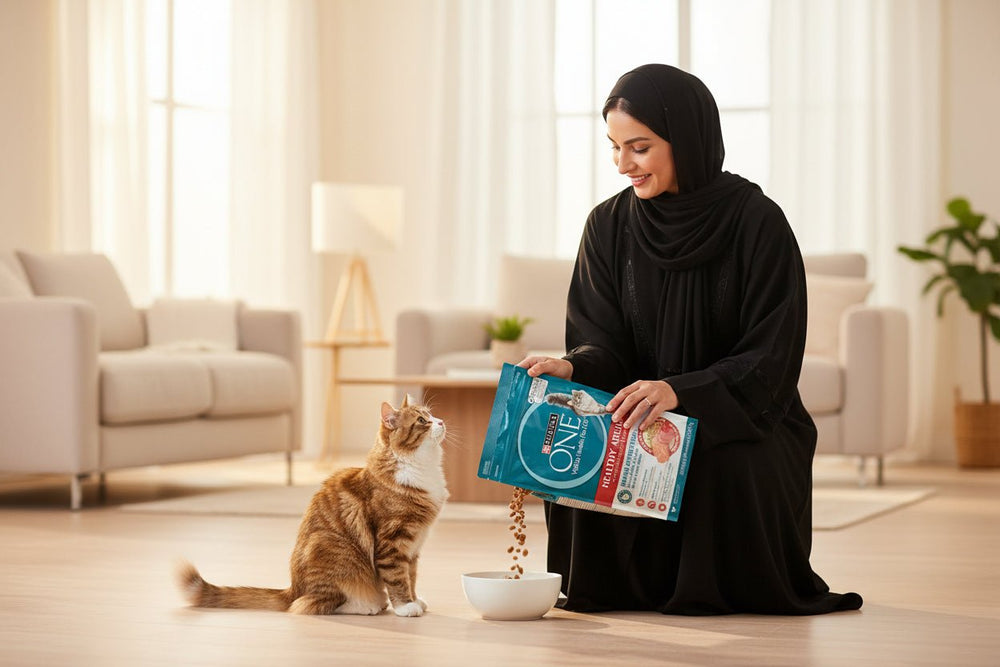 طعام جاف للقطط البالغة بالسلمون والتونة من بورينا ون 1.2 كجم