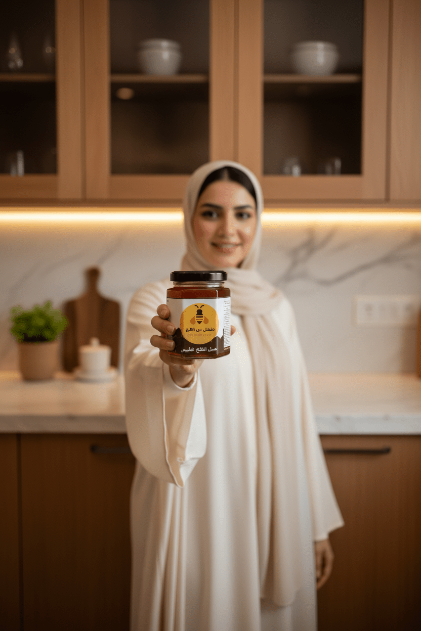 عسل الطلح الطبيعي من مناحل بن فالح 250 جم - آنية المنزل الراقي