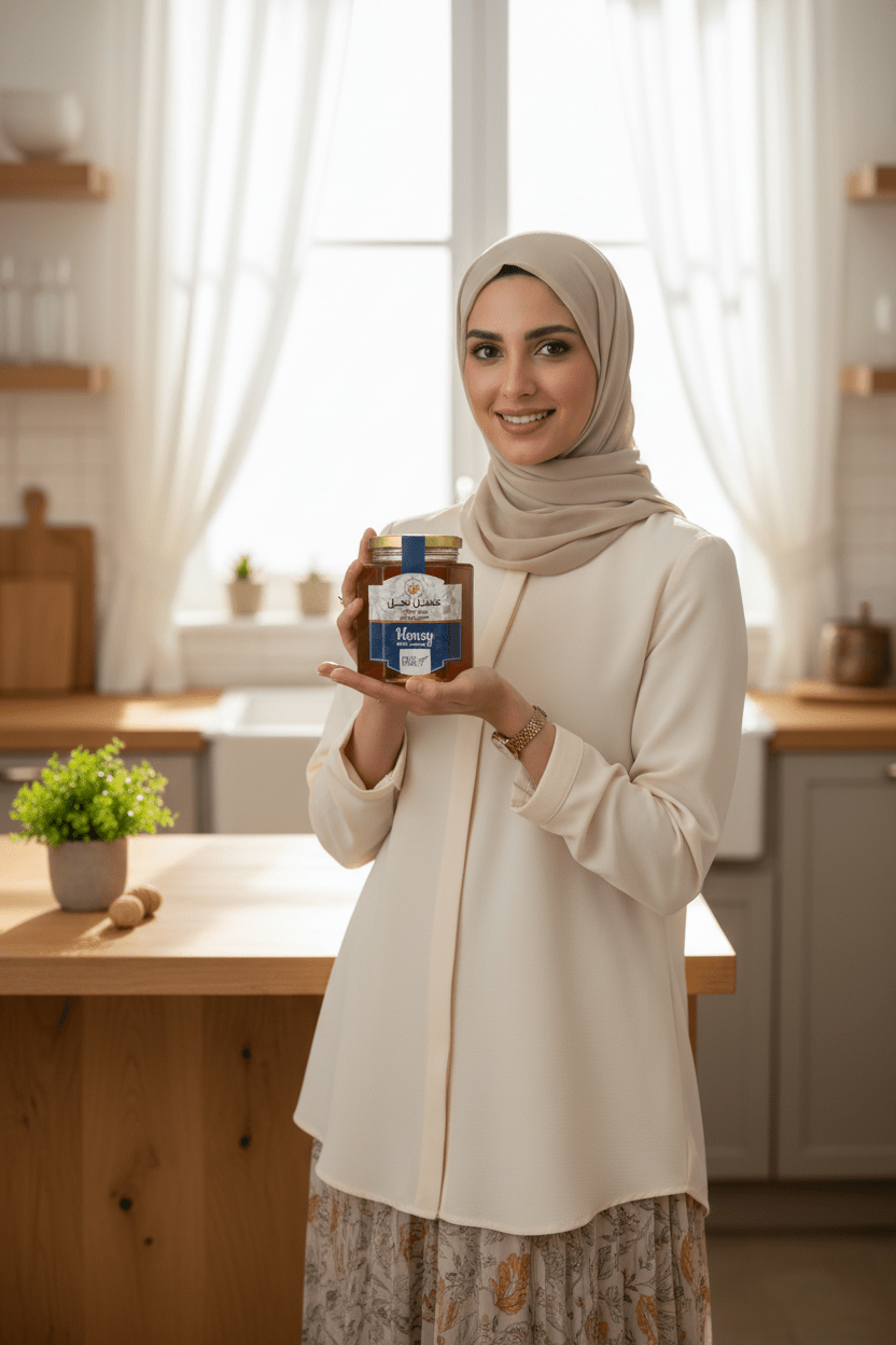 عسل نحل طبيعي 100% من منحل بن فالح 1 كيلو - آنية المنزل الراقي