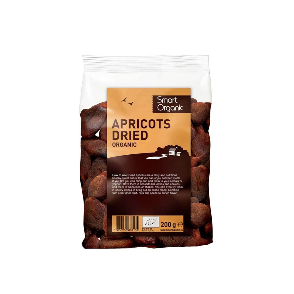 المشمش المجفف العضوي 200 غرام من Smart Organic - آنية المنزل الراقي