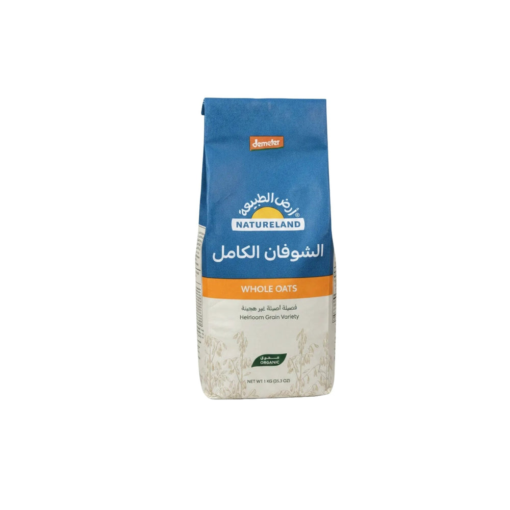 الشوفان الكامل العضوي 1 كجم أرض الطبيعة Natureland Organic Whole Oats - آنية المنزل الراقي