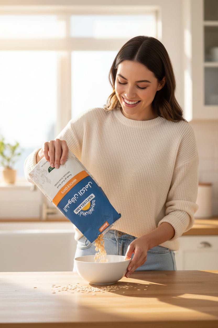 الشوفان الكامل العضوي 1 كجم أرض الطبيعة Natureland Organic Whole Oats - آنية المنزل الراقي