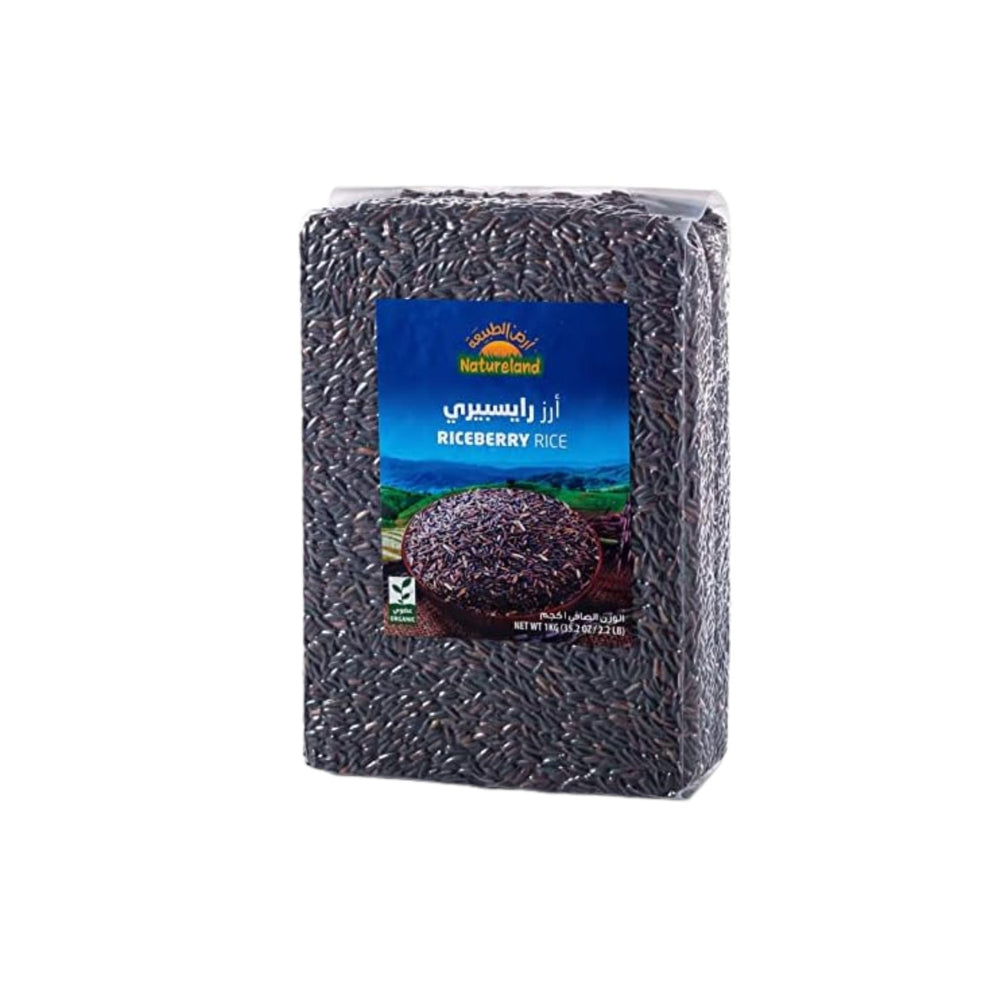 أرز رايسبيري عضوي 1 كجم أرض الطبيعة Natureland Organic Riceberry Rice - آنية المنزل الراقي