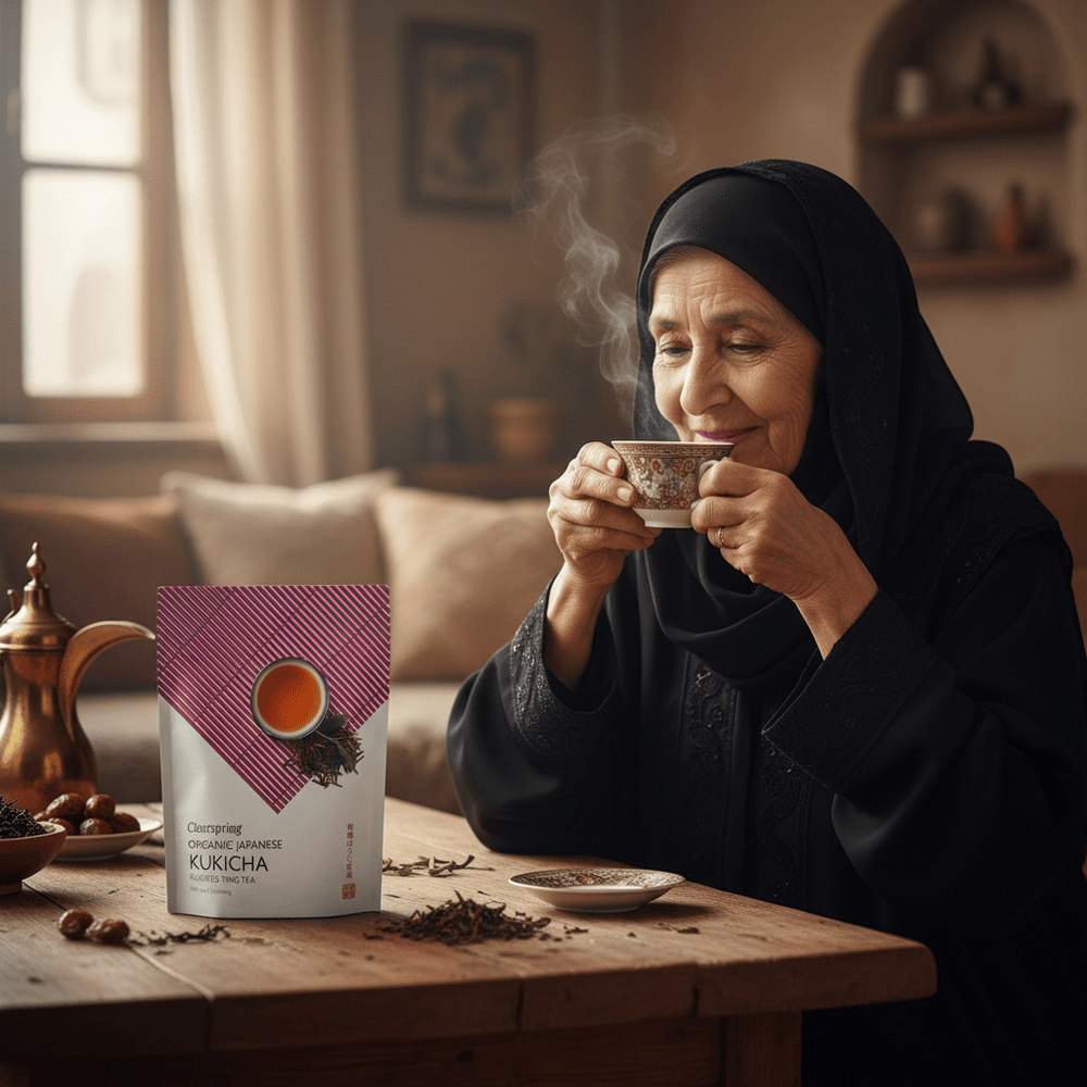 شاي كوكيتشا الياباني العضوي المحمص من كلير سبرينج 90 جرام