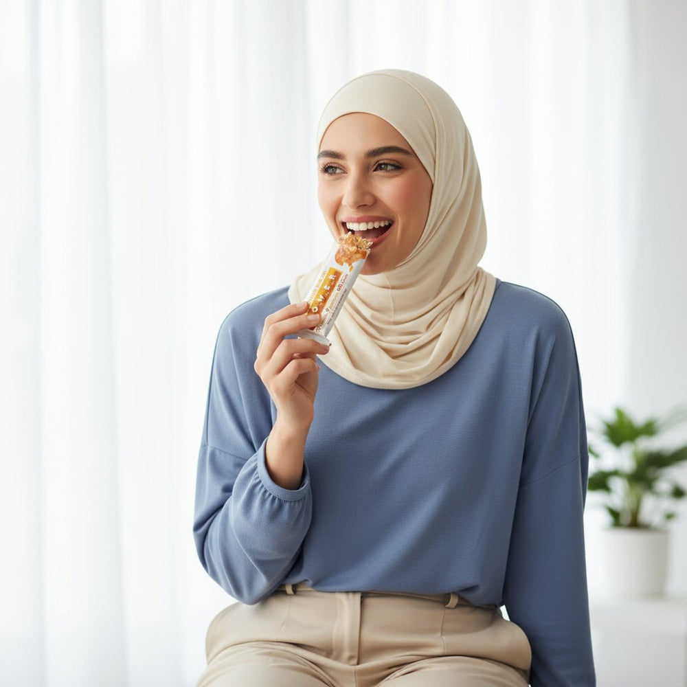 بار بروتين باور تيك 36% 60 جرام بنكهة الكراميل المملح بدون سكر خالي جلوتين - آنية المنزل الراقي