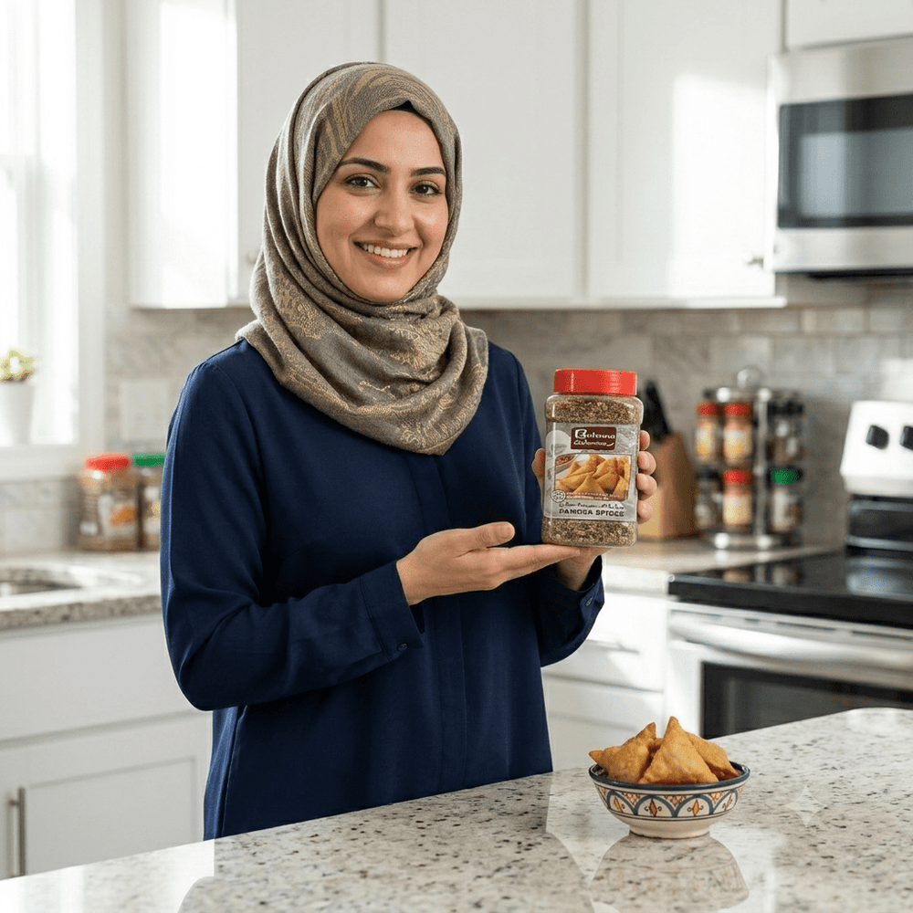 بهارات سمبوسة حارة ريحانة 200 جم - آنية المنزل الراقي