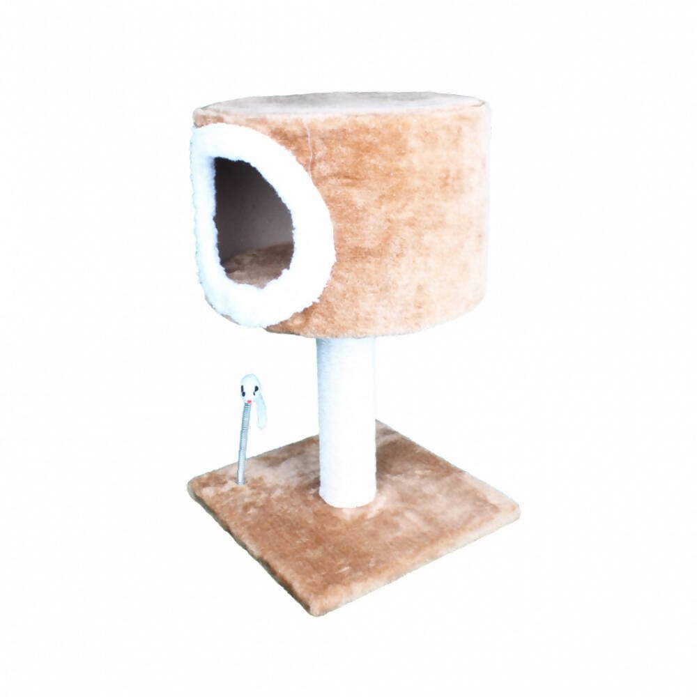 Tower-shaped cat tree and scratcher
