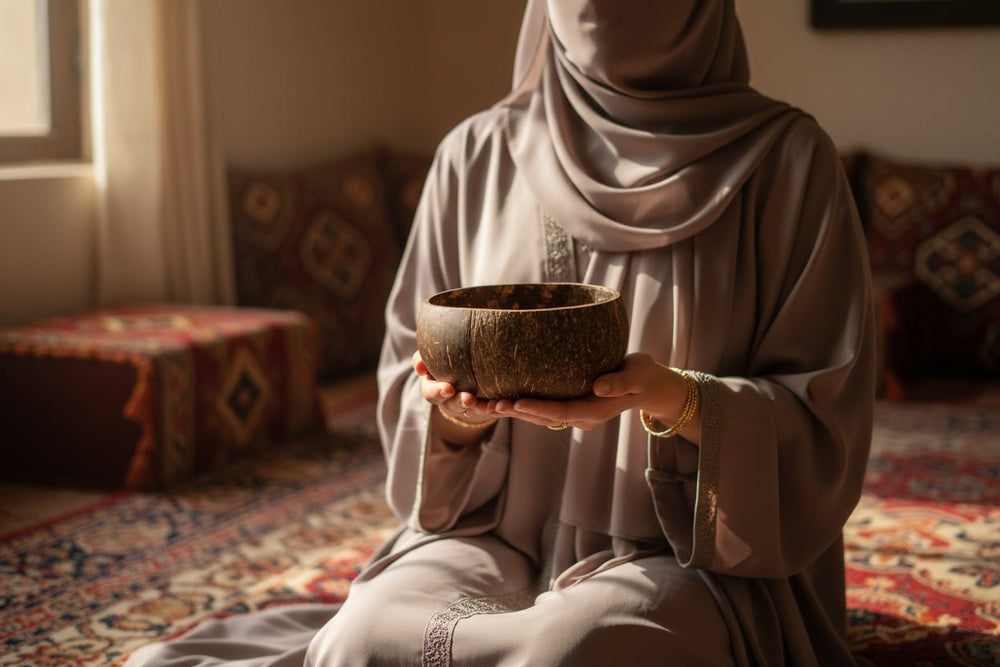وعاء جوز هند طبيعي يدوي الصنع