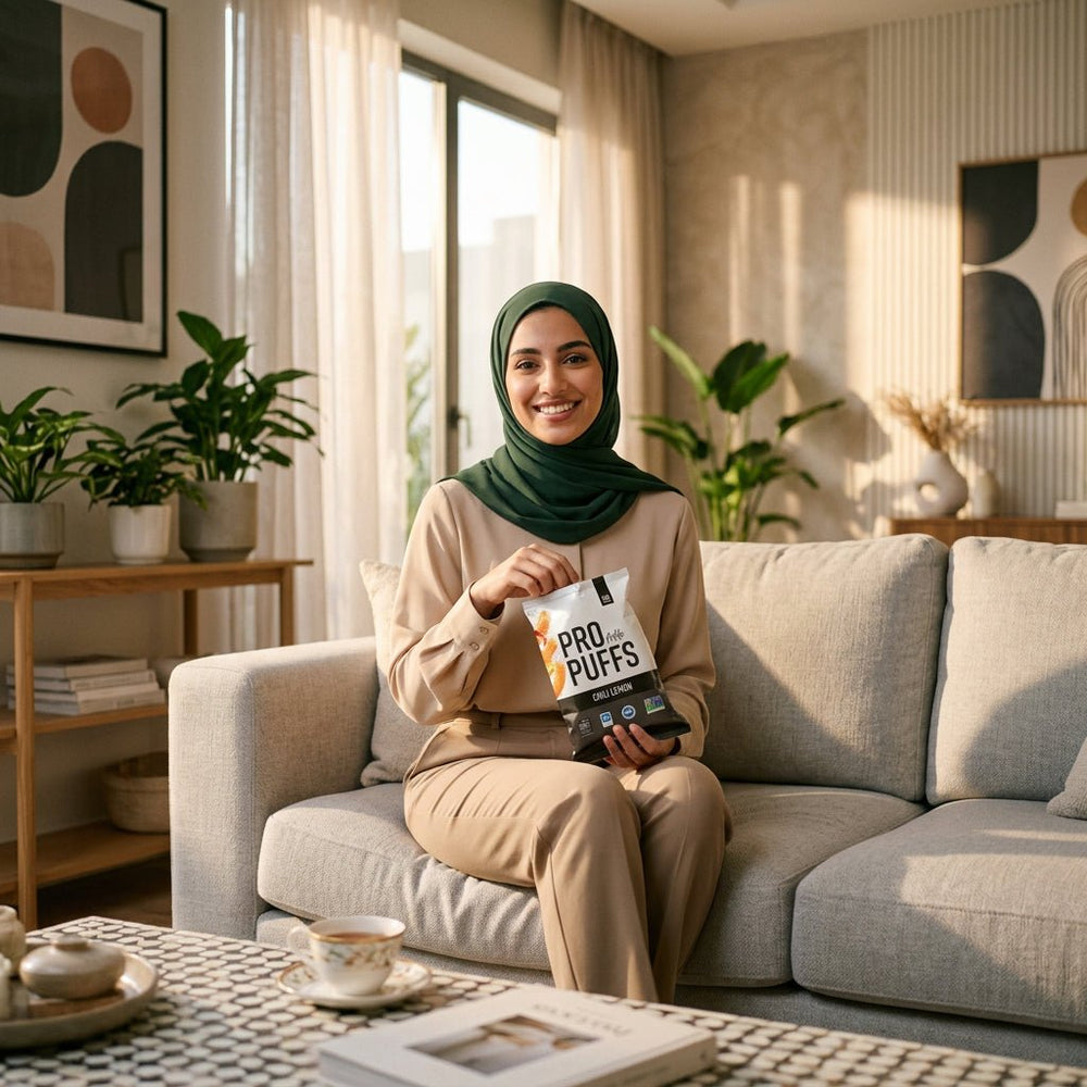 برولايف برو بفس منتفخات الذرة عالية البروتين بنكهة الفلفل والليمون 50 جم - آنية المنزل الراقي