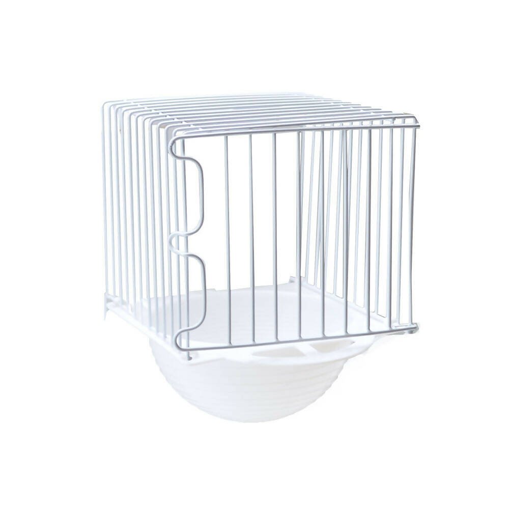 Outdoor iron bird nest with plastic base 