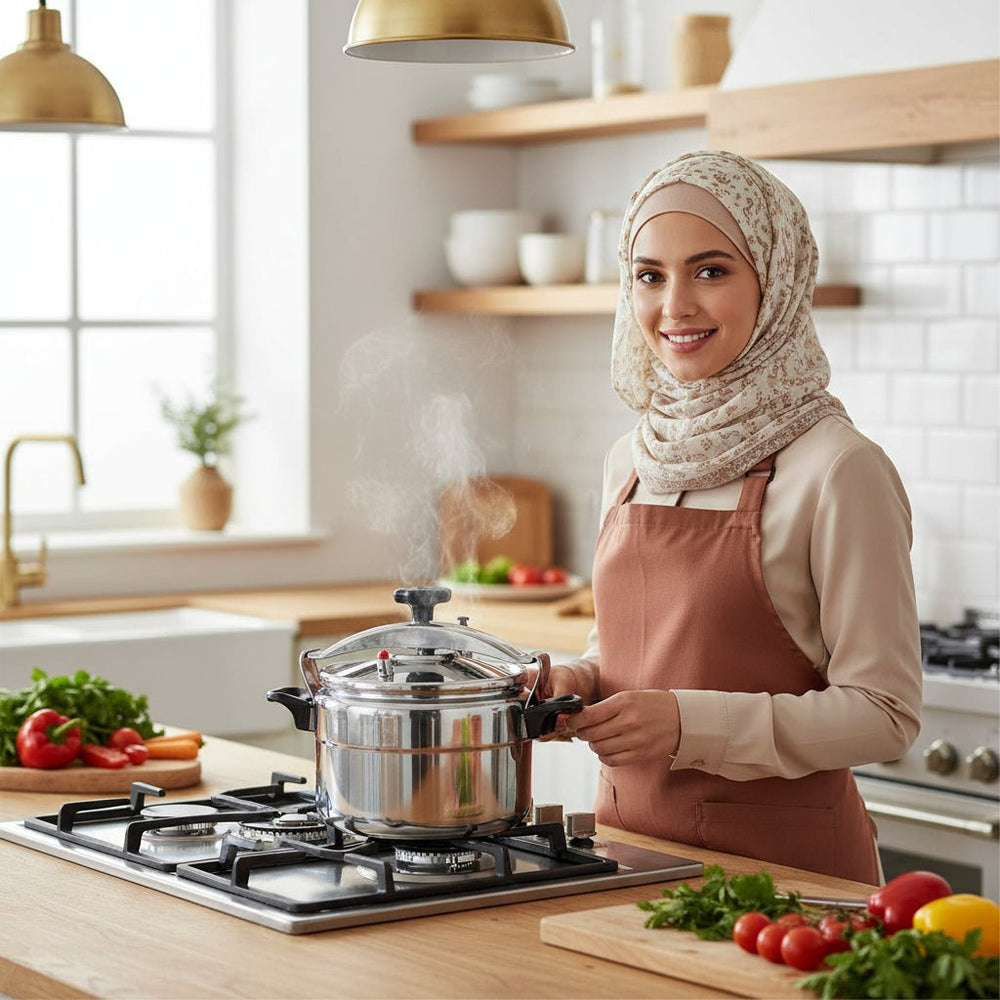 قدر ضغط ألومنيوم بادريق سعة 5 لتر – فضي – ضمان 5 سنوات