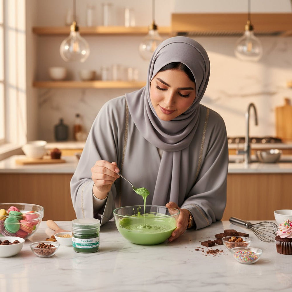 ألوان شوكولاتة بودرة خضراء 10 جرام